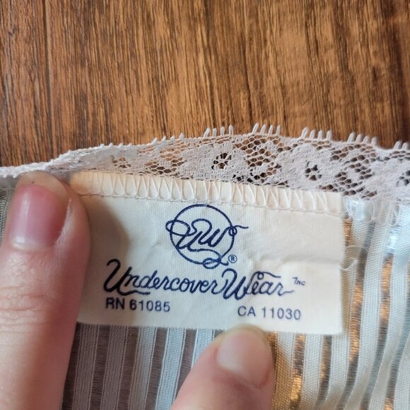 Vintage Undercover Wear Lace Trim Light Blue Chemise - Picture 4 of 8